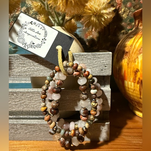 Hand Crafted Jewelry - Bracelets w/Mixed Jaspers, Sunstone & Sterling Silver by Alta Lee Inspirations